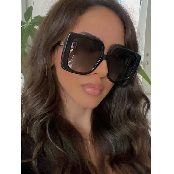 NEW Gucci GG1314S Black Oversized Square Sunglasses - Picture 1 of 11